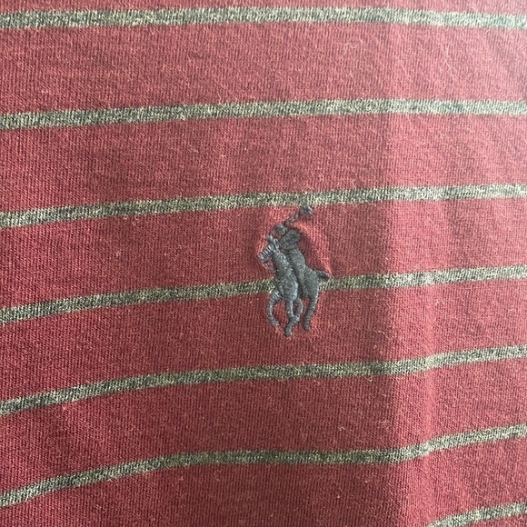 RALPH Lauren - Polo - 90s Style Striped T shirt - red grey - M - Picture 3 of 10